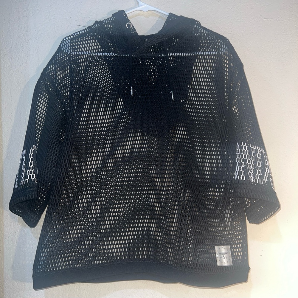 Rare Skulls Cropped Mesh Top Hoodie Boy London